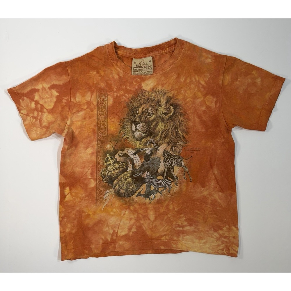 The Mountain Lion Safari Tie Dye T Shirt Kids Medium Animal Graphic